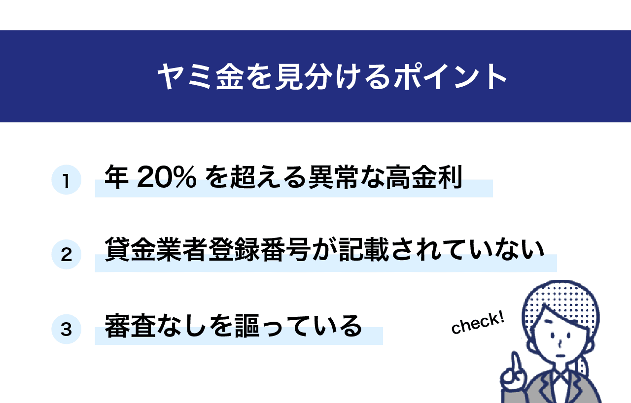 ヤミ金を見分けるポイント